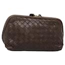 BOTTEGA VENETA INTRECCIATO Pouch Leather Brown Auth yk18222 - Autre Marque
