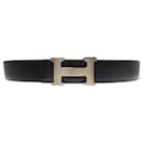 Hermes H Belt Constance in Black Box Calf Leather - Hermès