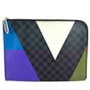 Louis Vuitton America's Cup Damier Graphite Pochette Jour GM Pouch Bag