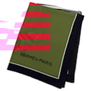 Écharpe en coton à motif cheval Hermes - Hermès