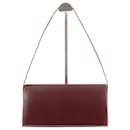 Sac à main "Triangle Origami" bordeaux en cuir - Autre Marque