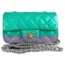 Chanel timeless extra mini green bag