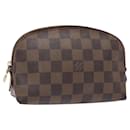 LOUIS VUITTON Damier Ebene Pochette Cosmetic PM Pouch N47516 LV Auth hk2571 - Louis Vuitton