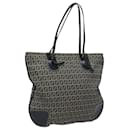 Sac à main en toile Zucchino FENDI bleu marine argent authentique th6019 - Fendi