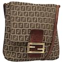 Sac à bandoulière en toile Zucchino FENDI marron noir Auth bs25758 - Fendi