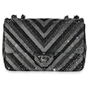 Chanel Black Strass CC Chevron Mini Flap Bag