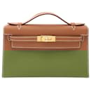 Hermes Pochette Kelly Mini Handbag Brown - Hermès