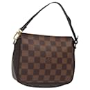 LOUIS VUITTON Damier Ebene Trousse Makeup Pouch N51982 LV Auth bs25736 - Louis Vuitton
