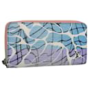 LOUIS VUITTON Epi Aqua Pattern Zippy Wallet Long Wallet Blue M56233 Auth bs25694 - Louis Vuitton