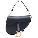 Saddle Mini Ultrasmooth Calfskin Leather Saddle Handbag No Strap Navy - Dior