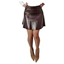 Mini Leather Skirt Brown - Chanel