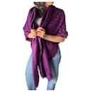 Classic Wool & Silk Foulard Purple - Louis Vuitton