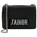 J'Adior Grained Calfskin Leather Flap Crossbody Black - Dior