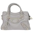 City Leather Handbag Silver - Balenciaga