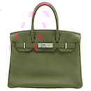 Birkin 30 Togo Leather Top-handle Bag Rouge Garance - Hermès