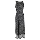  Michael Kors Printed Maxi Dress in Black Polyester