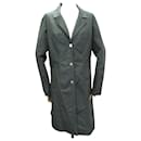 CHANEL WATERPROOF COAT P20228V11819 CC BUTTONS 44 L IN KHAKI COTTON COAT - Chanel