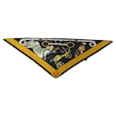 FOULARD HERMES TRIANGLE TOUT EN CARRE BALI BARRET 110CM SOIE + BOITE SILK SCARF - Hermès