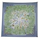 FOULARD HERMES LA PRAIRIE ANTOINE DE JACQUELOT CARRE 90 EN SOIE SILK SCARF - Hermès