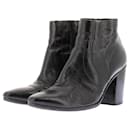 Bottines à talons en cuir - Saint Laurent