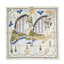 Hermes Carre 90 Scarf in Cream and Gold - Hermès