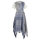 J.W. Anderson Short Sleeve Striped Handkerchief Dress in Multicolor Cotton - JW Anderson