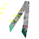 Hermès Green La Maison Des Carres Silk Twilly Scarf