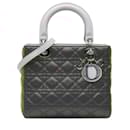 Dior Pink Medium Tricolor Lambskin Cannage Lady Dior