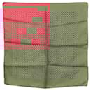 Écharpe en soie HERMES Carre 45 Bordeaux Auth ar13551 - Hermès