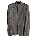 Authentic Gucci 07 AW Frida Giannini Runway Silk Blend Military Style Blazer