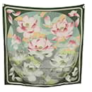 NEUF VINTAGE FOULARD HERMES FLEURS DE LOTUS 1ERE EDITION 1976 SOIE SCARF - Hermès