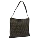 Sac à épaule FENDI en toile Zucca marron noir or Auth mr1286 - Fendi