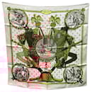 Hermes Vintage Beige Jacquard Silk Scarf Napoleon 1963 Ledoux - Hermès