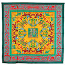 Hermès Green Early America Silk Scarf