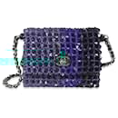Chanel Blue Ombre Beaded Micro Clutch On Chain