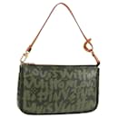 LOUIS VUITTON Graffiti Pochette Accessoires Pouch Khaki M92191 Auth 123438V - Louis Vuitton