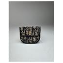 Vintage Dior oblique Monogram Card case beige Blue