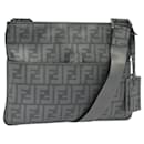 Sac à épaule en toile Zucca FENDI PVC gris argent authentique 123589V - Fendi
