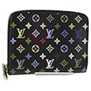 LOUIS VUITTON Monogram Multicolor Zippy Coin Purse Black M93740 Auth BA2267AV - Louis Vuitton