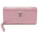 Louis Vuitton Metallic Pink Zippy Lockme Wallet