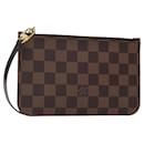 LOUIS VUITTON Damier Ebene Neverfull PM Pouch Pouch LV Auth BA2206 - Louis Vuitton