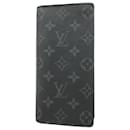 Louis Vuitton Long Wallet Monogram Eclipse Portefeuille Brazza