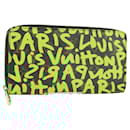 LOUIS VUITTON Monogram Graffiti Zippy Wallet Green M93712 LV Auth BD2242V - Louis Vuitton