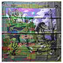 Hermès scarf titled 'Pony Express' by Olivier Kermit - 1993