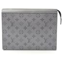 Louis Vuitton Pochette Voyage MM Taigarama PVC Coated Canvas Clutch Bag
