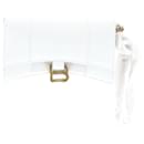 Balenciaga Hourglass Wallet on Chain in White Leather