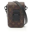 Louis Vuitton Monogram Macassar S Lock Vertical Wearable Wallet Shoulder Bag M81522