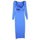 Alex Perry Sweetheart Midi Fitted Dress in Blue Polyester - Autre Marque