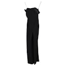  Roland Mouret Wide-Leg Jumpsuit in Black Viscose