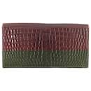 HERMES MC2 Crocodile Bifold Wallet Brown - Hermès